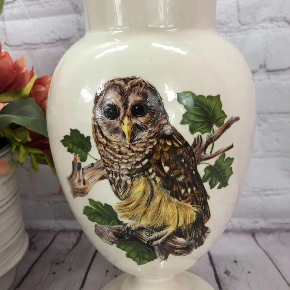 Vintage owl Vase rustic cottagecore farmhouse